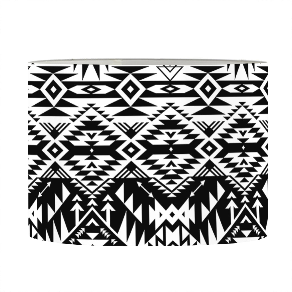 Black And White Navajo Print Drum Lamp Shade