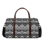 Black And White Navajo Print Duffle Bag