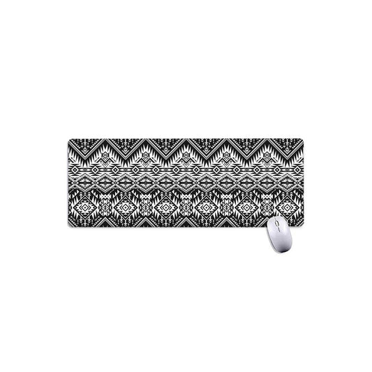 Black And White Navajo Print Extended Mouse Pad