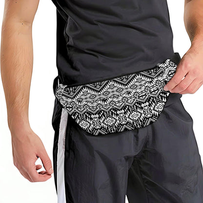 Black And White Navajo Print Fanny Pack