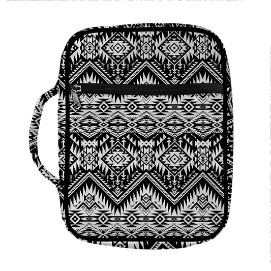 Black And White Navajo Print Front Pocket Bible Bag