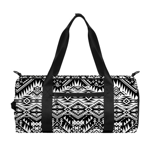 Black And White Navajo Print Gym Bag