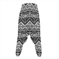 Black And White Navajo Print Hammer Pants