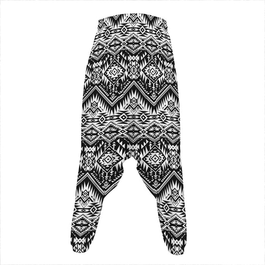 Black And White Navajo Print Hammer Pants