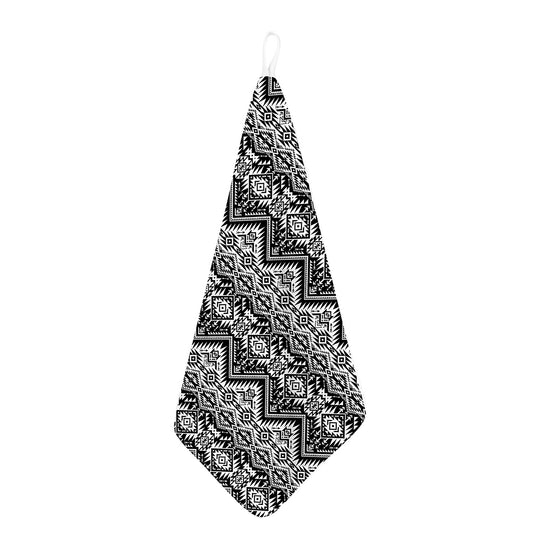 Black And White Navajo Print Hand Towel