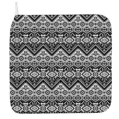Black And White Navajo Print Hand Towel