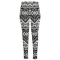 Black And White Navajo Print High-Waisted Pocket Leggings