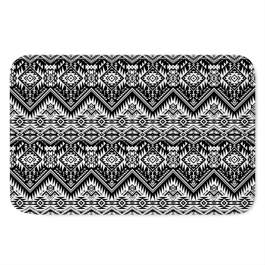 Black And White Navajo Print Indoor Door Mat