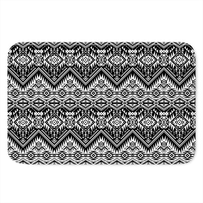 Black And White Navajo Print Indoor Door Mat