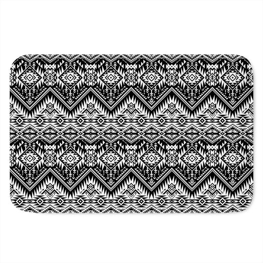 Black And White Navajo Print Indoor Door Mat