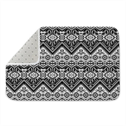 Black And White Navajo Print Indoor Door Mat
