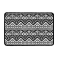 Black And White Navajo Print Kitchen Mat