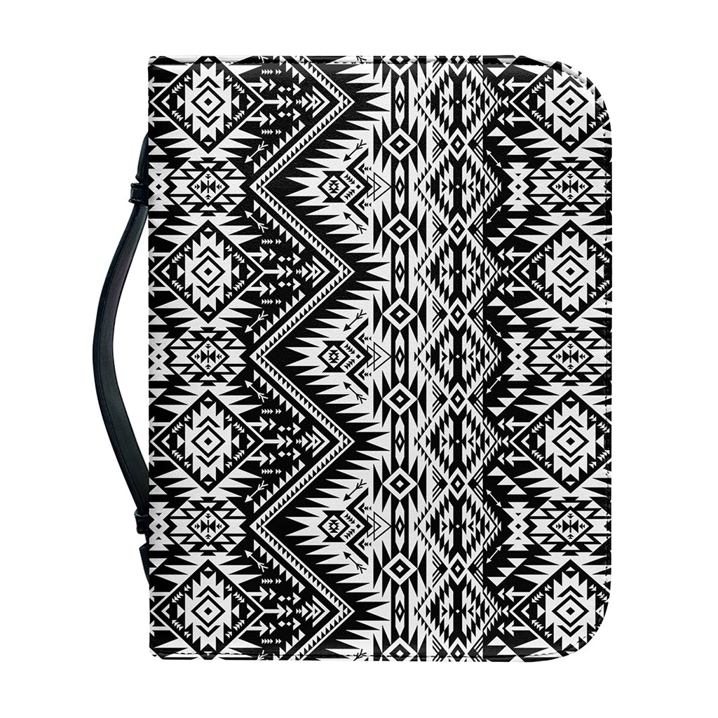Black And White Navajo Print Leather Bible Cover