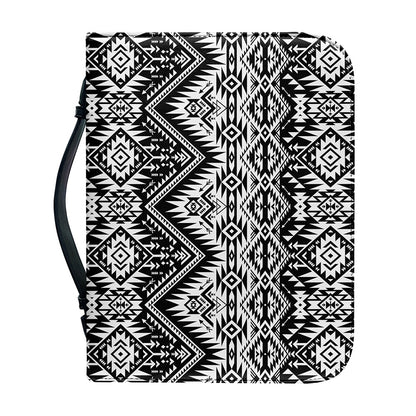 Black And White Navajo Print Leather Bible Cover