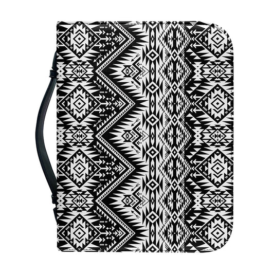 Black And White Navajo Print Leather Bible Cover