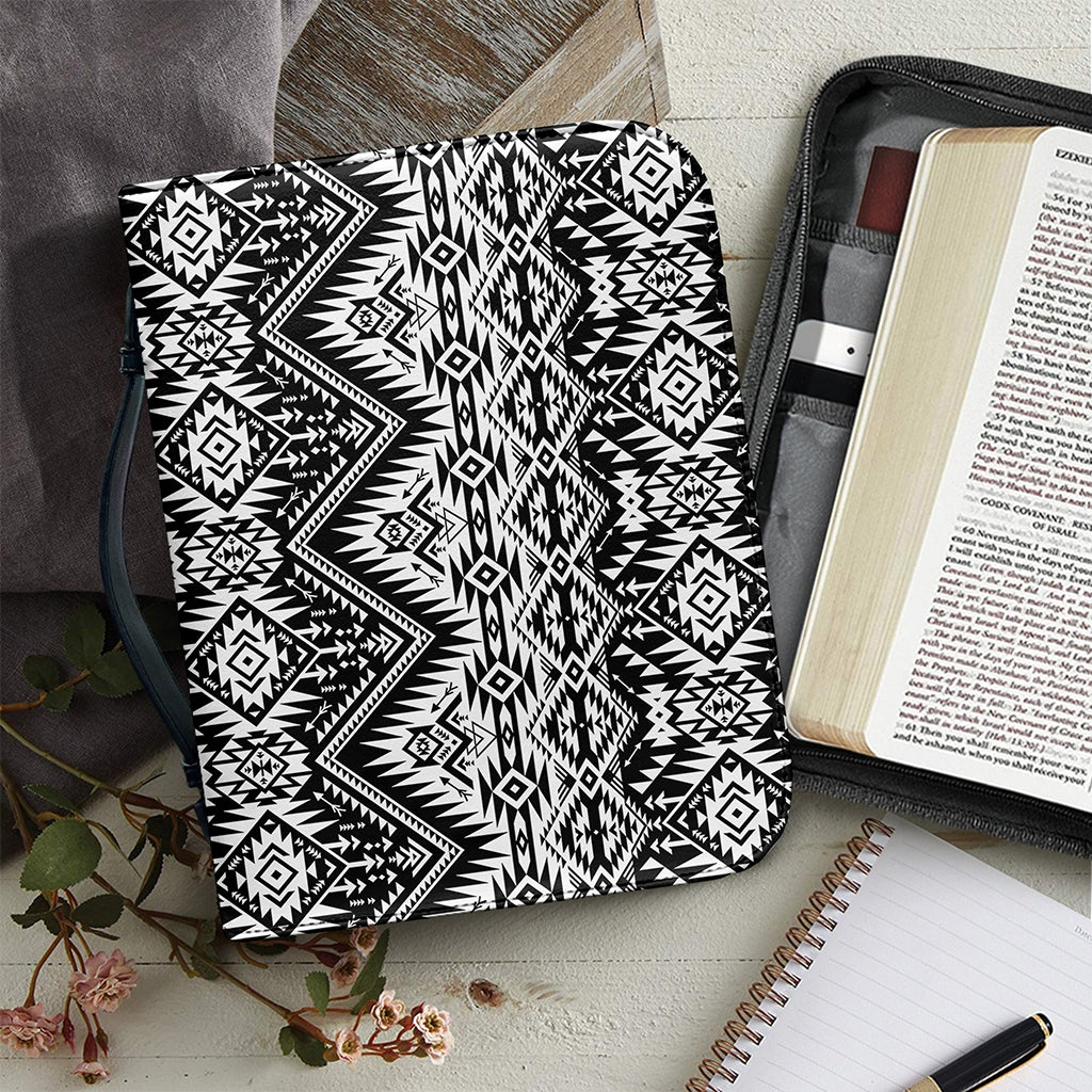 Black And White Navajo Print Leather Bible Cover