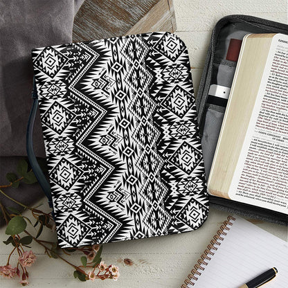 Black And White Navajo Print Leather Bible Cover