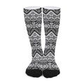 Black And White Navajo Print Long Socks