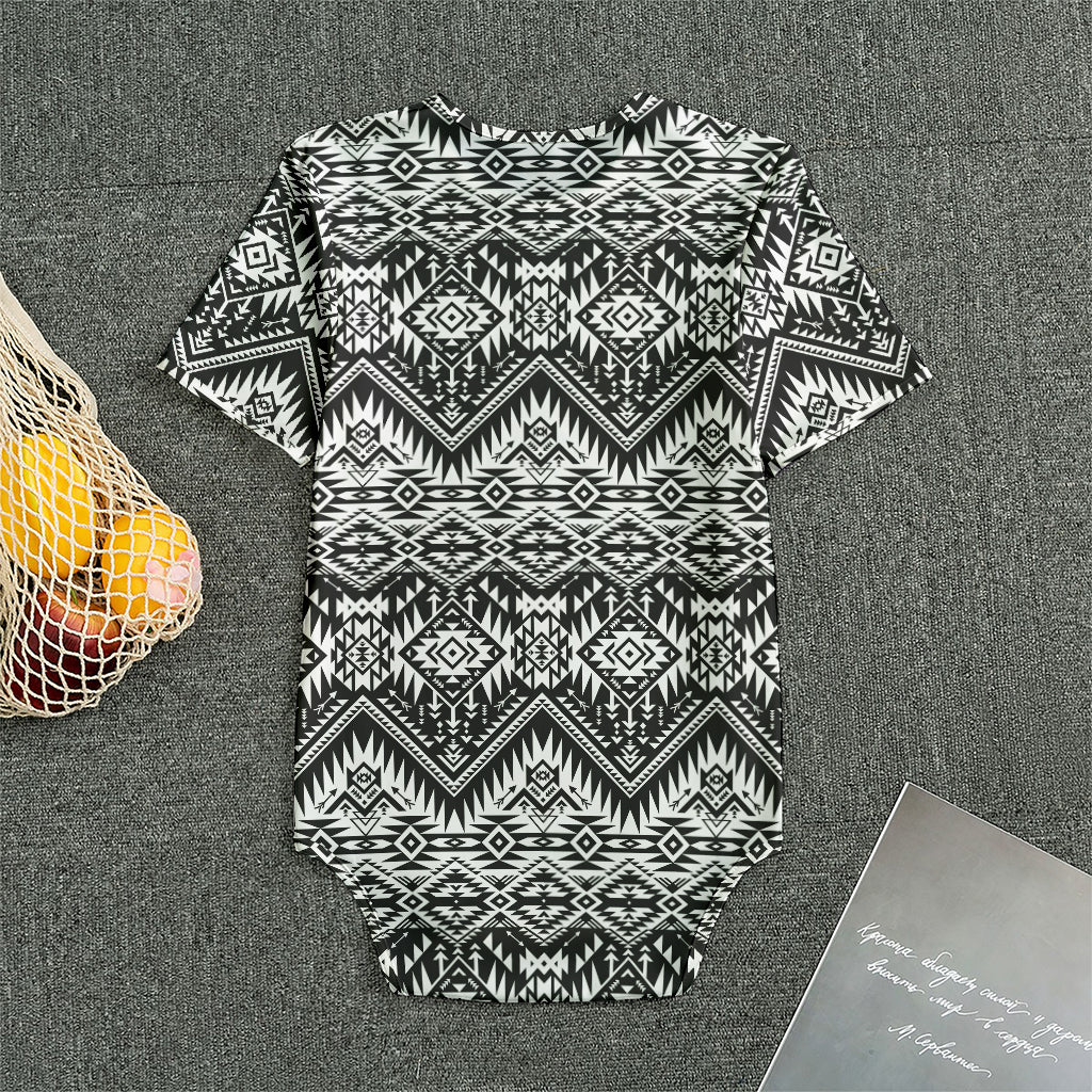 Black And White Navajo Print Men's Bodysuit