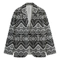Black And White Navajo Print Men's Cotton Blazer