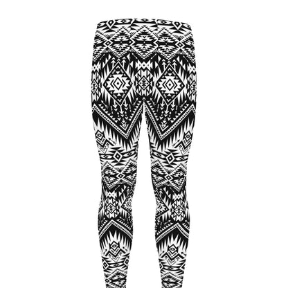 Black And White Navajo Print Men's leggings