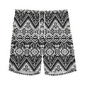 Black And White Navajo Print Men's Athletic Shorts