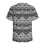 Black And White Navajo Print Men's Sports T-Shirt