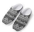 Black And White Navajo Print Mesh Casual Shoes