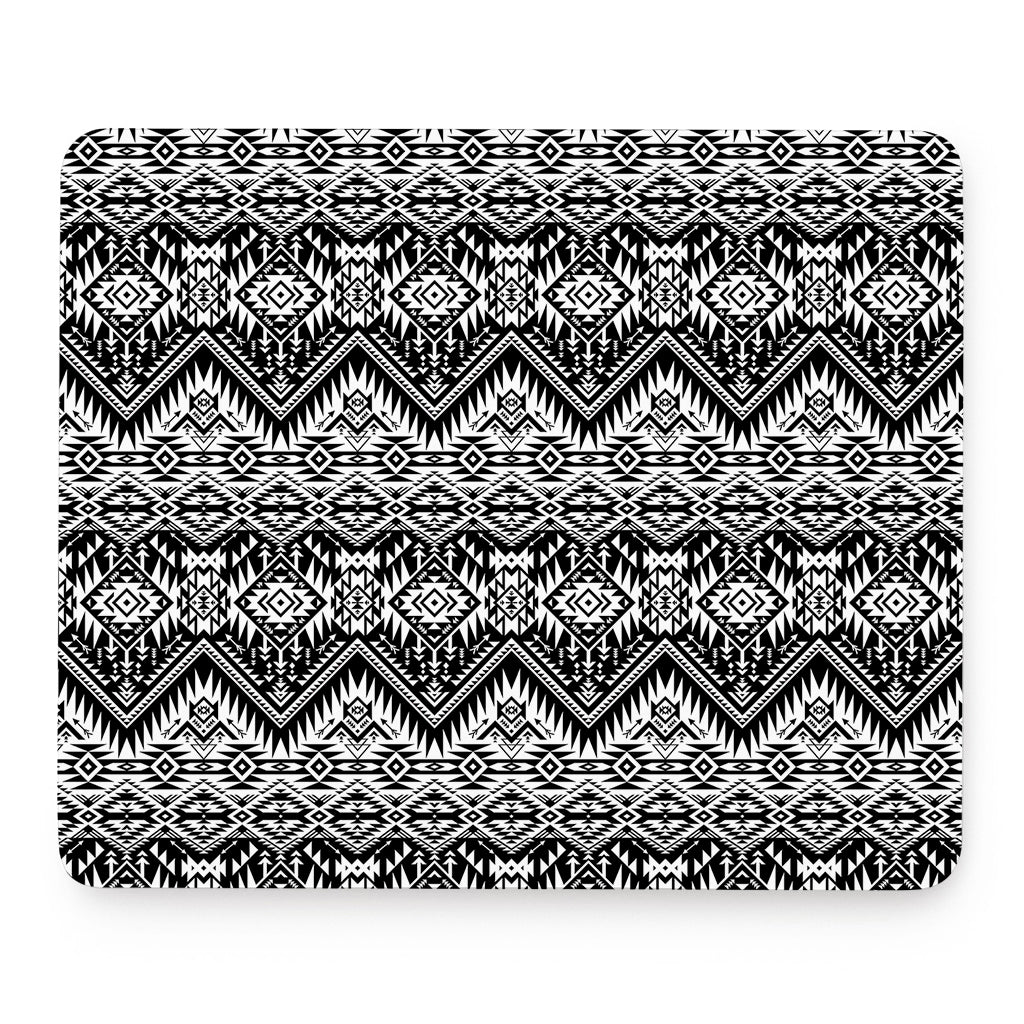 Black And White Navajo Print Mouse Pad