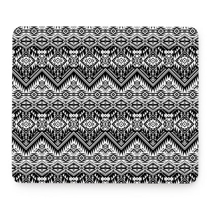 Black And White Navajo Print Mouse Pad