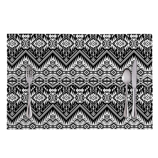 Black And White Navajo Print Placemat