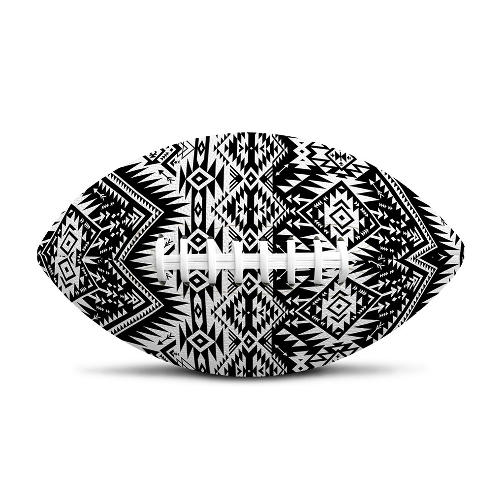 Black And White Navajo Print Rugby Ball