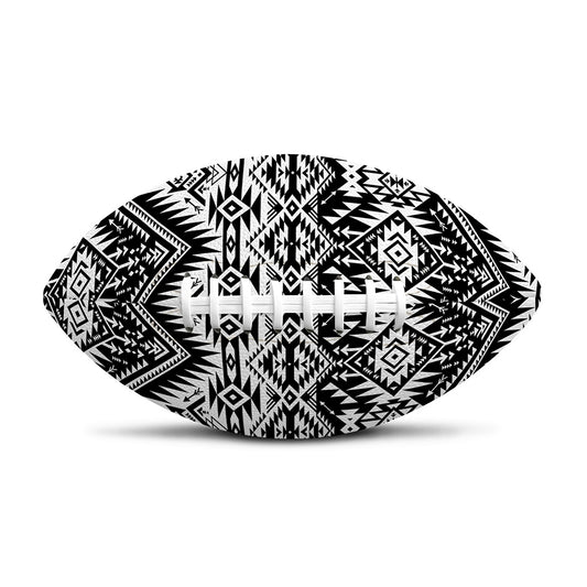 Black And White Navajo Print Rugby Ball