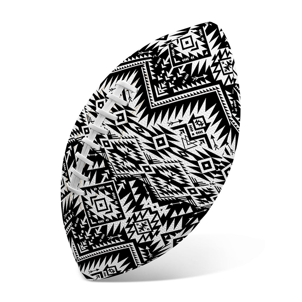 Black And White Navajo Print Rugby Ball