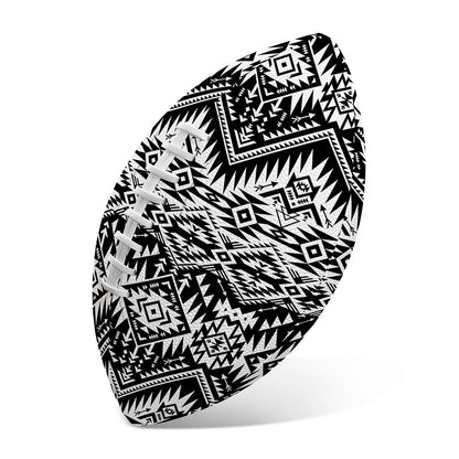 Black And White Navajo Print Rugby Ball