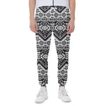 Black And White Navajo Print Scuba Joggers