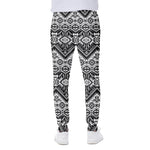 Black And White Navajo Print Scuba Joggers