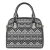 Black And White Navajo Print Shoulder Handbag