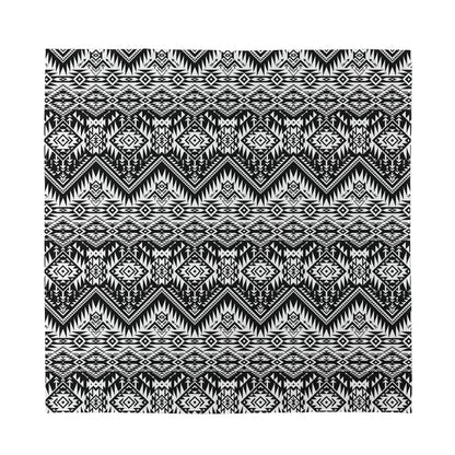 Black And White Navajo Print Silk Bandana