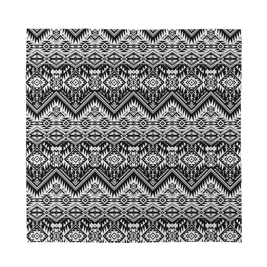 Black And White Navajo Print Silk Bandana