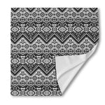 Black And White Navajo Print Silk Bandana