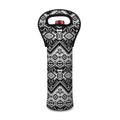 Black And White Navajo Print Single Neoprene Wine Tote