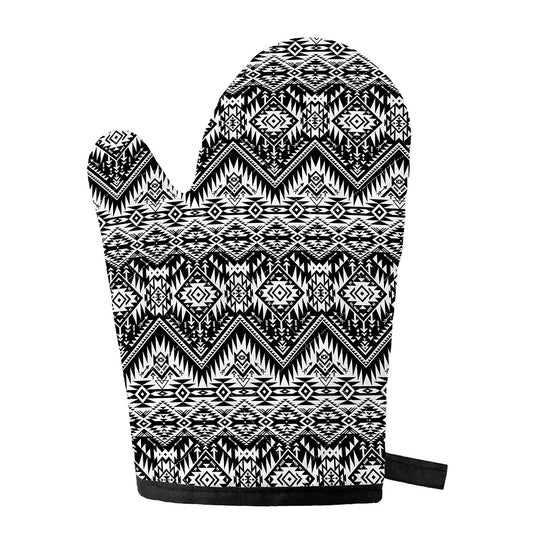 Black And White Navajo Print Single Oven Mitt