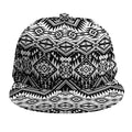 Black And White Navajo Print Snapback Cap