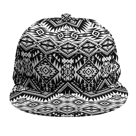 Black And White Navajo Print Snapback Cap
