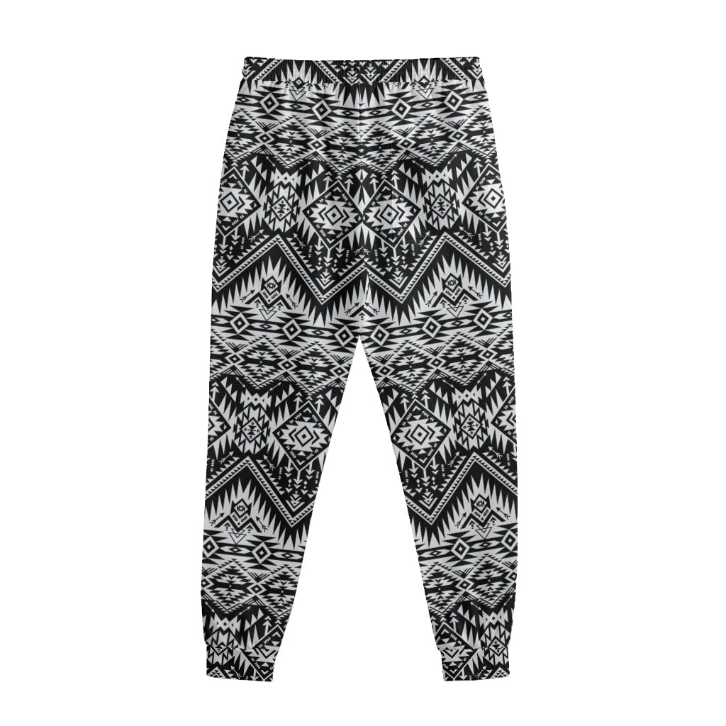 Black And White Navajo Print Sweatpants