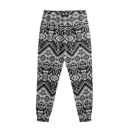 Black And White Navajo Print Sweatpants