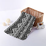 Black And White Navajo Print Towel