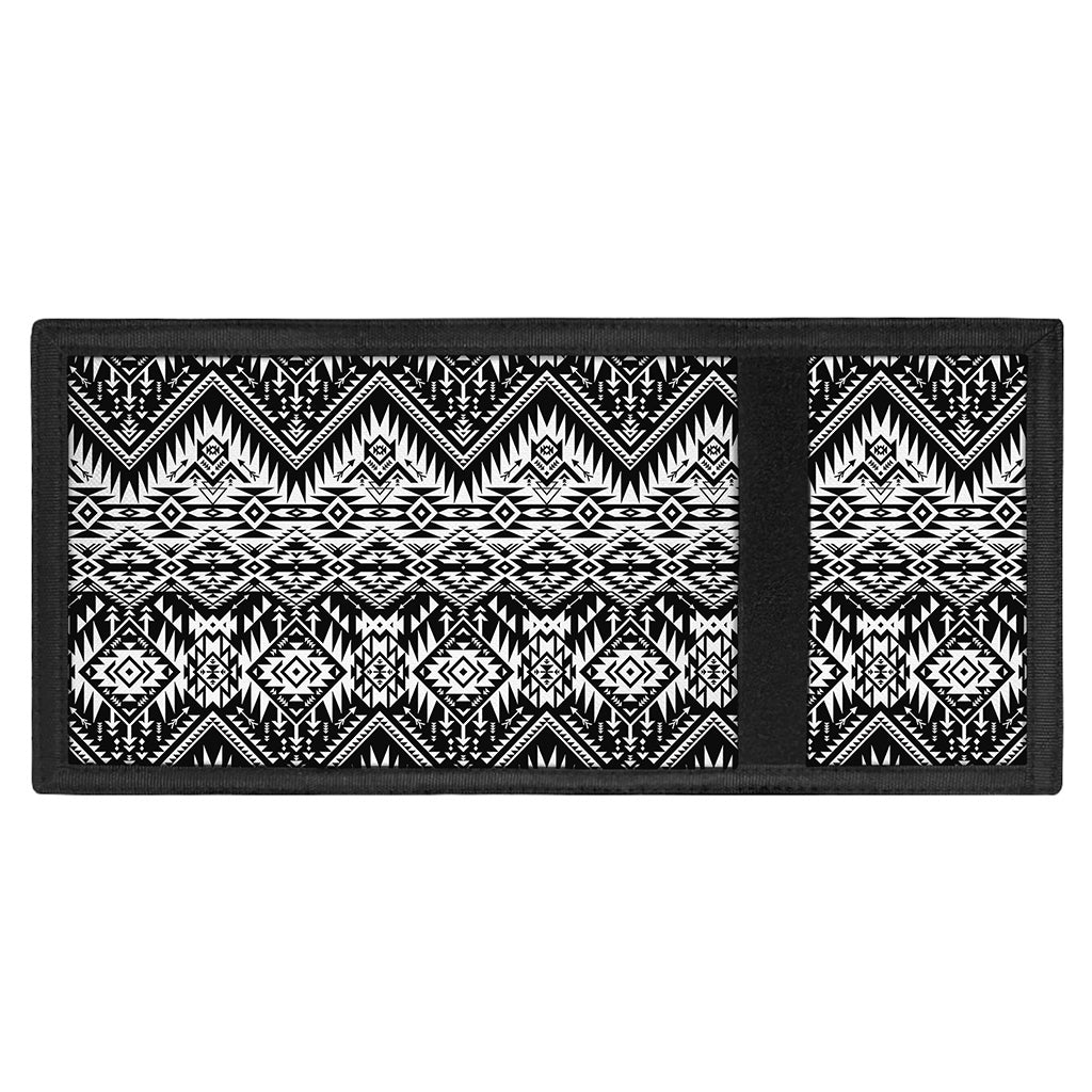 Black And White Navajo Print Trifold Wallet