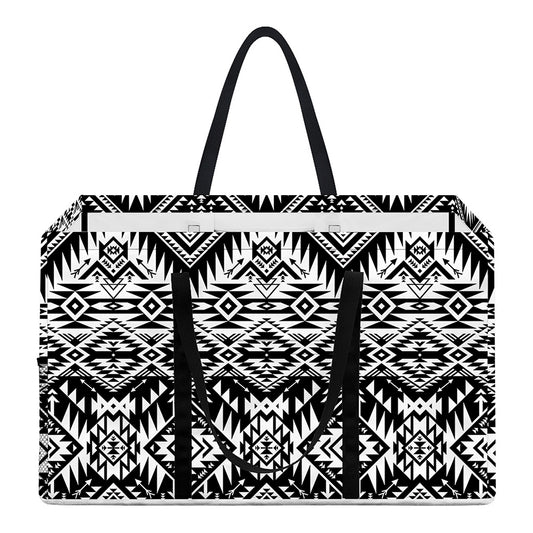 Black And White Navajo Print Utility Tote Bag
